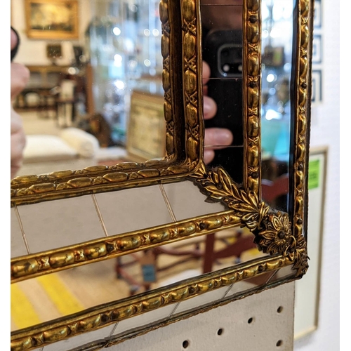 170 - CUSHION MIRRORS, a pair, each 32cm D x 46cm H, with decorative brass detail. (2)