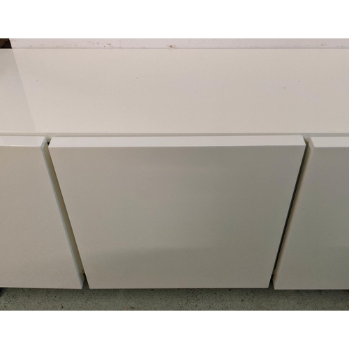 448 - CALLIGARIS SIDEBOARD, 194.5cm x 52.5cm x 80cm, white lacquered finish.