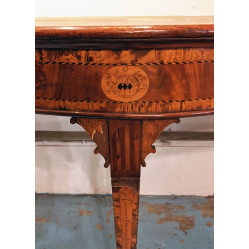 493 - SERVING TABLE, 169cm L x 84cm H x 55cn D 19th century mahogany serpentine fronted with an associated... 