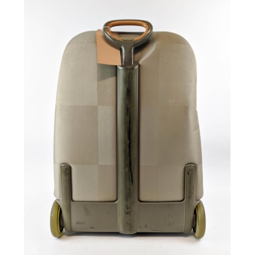 2 - LOUIS VUITTON DAMIER GEANT CONQUERANT 65 TROLLEY, with leather trim and top handle, 65cm x 44cm x 25... 