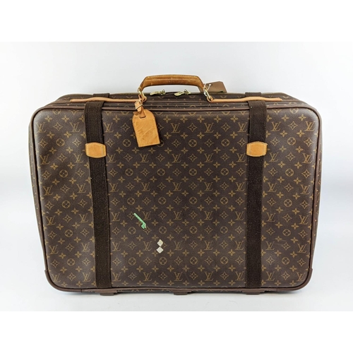 5 - LOUIS VUITTON SATELLITE 70 SUITCASE, monogram canvas and leather, brass hardware, double buckle fast... 