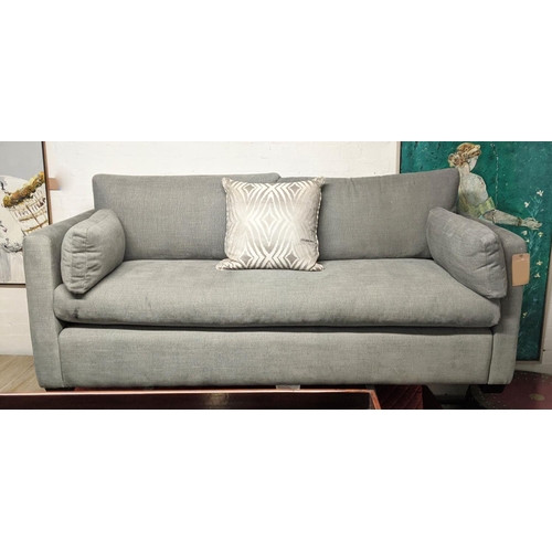 501 - ATTRIBUTED TO ANDREW MARTIN LARA SOFA, 195cm W, grey fabric upholstered.