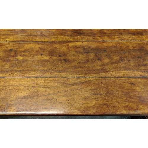 555 - FARMHOUSE DINING TABLE, walnut in the 17th century manner, 213cm L x 90cm W x 74cm H.