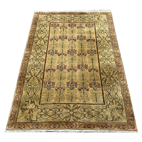 110 - TIBETAN RUGS, two, to include a dragon design rug 185cm x 121cm and one other 185cm x 124cm. (2)