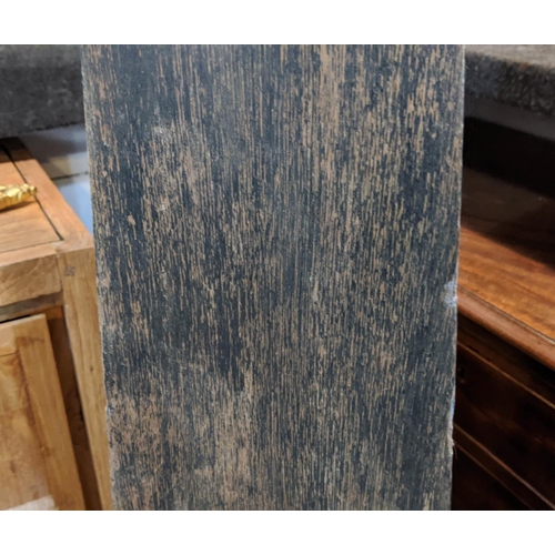 7 - OBELISK, floor standing, carved wood, 208cm H.