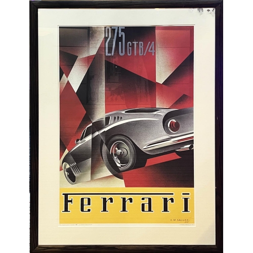 80 - PULLMAN EDITIONS FERRARI POSTER, limited edition of 280, 120cm x 87cm, framed and glazed.