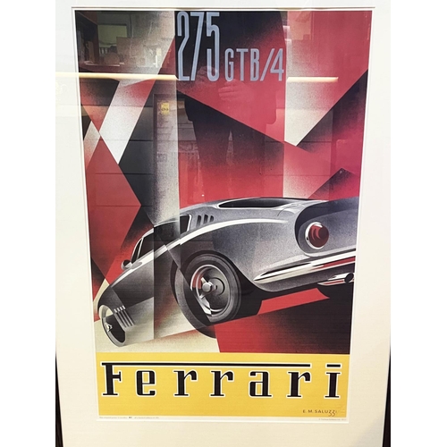 80 - PULLMAN EDITIONS FERRARI POSTER, limited edition of 280, 120cm x 87cm, framed and glazed.