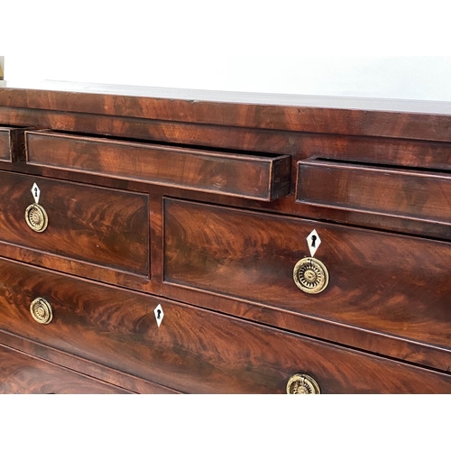 111 - SCOTTISH HALL CHEST, early 19th century Scottish flame mahogany of adapted shallow proportions with ... 