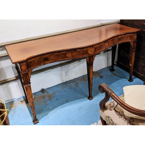273 - SERVING TABLE, 169cm L x 84cm H x 55cn D 19th century mahogany serpentine fronted with an associated... 