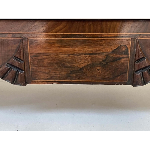 253 - SCOTTISH HALL CHEST, early 19th century flame mahogany of adapted shallow proportions with two secre... 