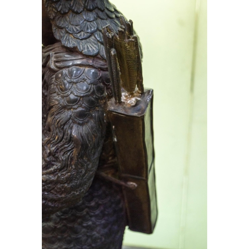 295 - CHINESE WARRIOR, 108cm H, Bronze.