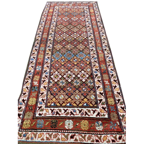 106 - ANTIQUE KAZAK RUG, 260cm x 100cm.