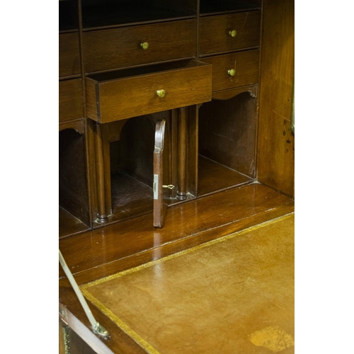 263 - SECRETAIRE A ABATTANT, 122cm H x 70cm W x 39cm D, Louis XVI style mahogany and brass mounted with fi... 