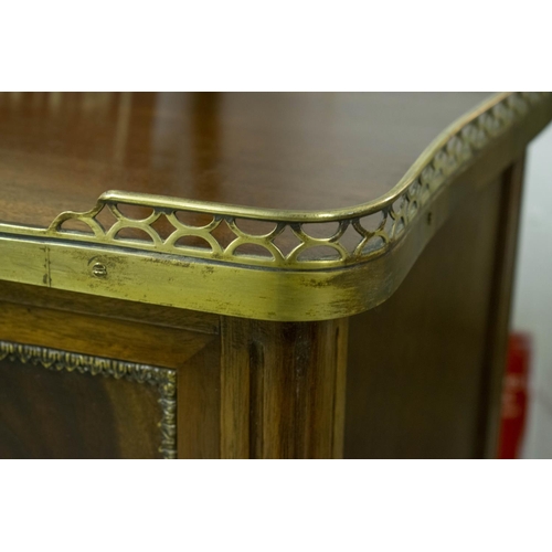 263 - SECRETAIRE A ABATTANT, 122cm H x 70cm W x 39cm D, Louis XVI style mahogany and brass mounted with fi... 