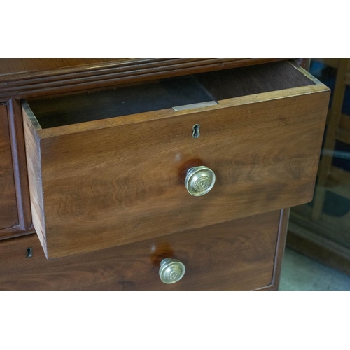 264 - CHEST, 92cm H x 93cm W x 49cm D, George IV mahogany of four drawers on later bun feet.