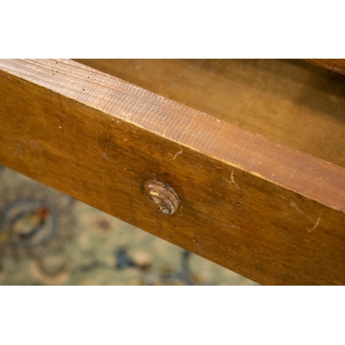 286 - FARMHOUSE TABLE, 76cm H x 188cm x 80cm, late 19th century French cherrywood with a drawer to each si... 