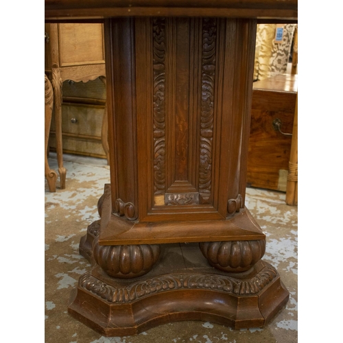 287 - CENTRE TABLE, 75cm H x 85cm, late 19th century Continental oak with dodecagonal stellar parquetry to... 