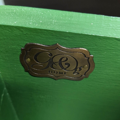 290 - CHEST OF DRAWERS, 100cm W x 75cm H x 51cm D, Syrian style, green with inlaid detail, two drawers.