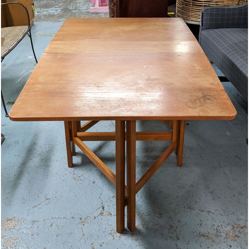 461 - DROP LEAF BENDT WINGE DESIGN DINING TABLE, Norwegian style, teak, circa 1950s, also known as 'flap t... 