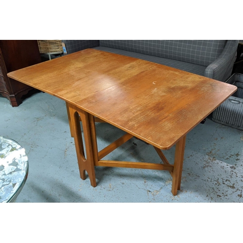 461 - DROP LEAF BENDT WINGE DESIGN DINING TABLE, Norwegian style, teak, circa 1950s, also known as 'flap t... 