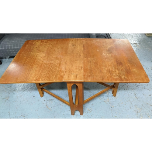 461 - DROP LEAF BENDT WINGE DESIGN DINING TABLE, Norwegian style, teak, circa 1950s, also known as 'flap t... 