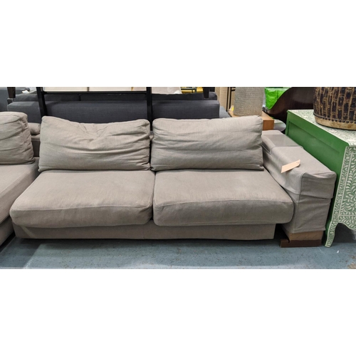 484 - NATTUZI DOMINO CORNER SOFA, by Maurizio Manzoni, 340cm L, 187cm W, 105cm D, 70cm H.