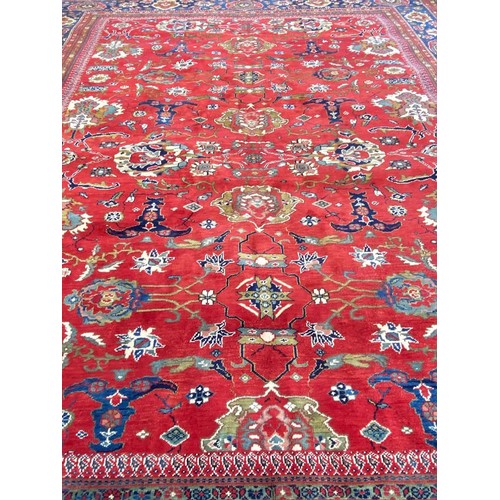 105 - TURKISH OUSHAK CARPET, 390cm x 310cm.