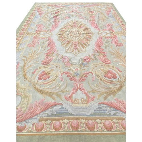 107 - AUBUSSON SAVONNERIE DESIGN CARPET, 272cm x 180cm.