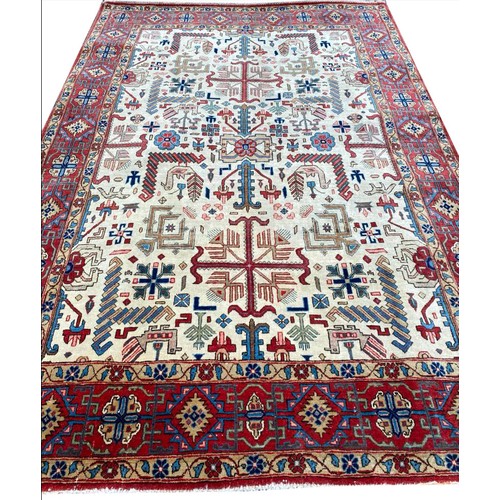 109 - QUM RUG, Persian, 210cm x 135cm.