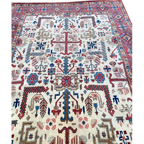 109 - QUM RUG, Persian, 210cm x 135cm.