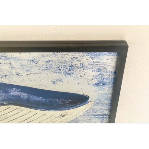 473 - CONTEMPORARY SCHOOL, study of a whale, framed, 44cm x 120cm.