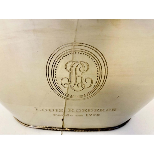 498 - CHAMPAGNE BATHS, pair, 40cm x 16cm x 22cm, stamped Louis Roederer. (2)