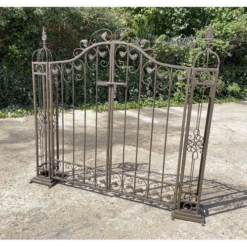 500 - ARCHITECTURAL GARDEN GATE, Regency style, 136cm x 144cm x 28cm.