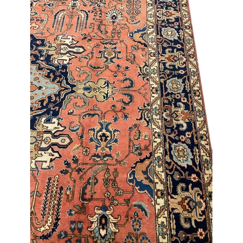 83 - ANTIQUE PERSIAN TABRIZ CARPET, 360cm x 280cm.