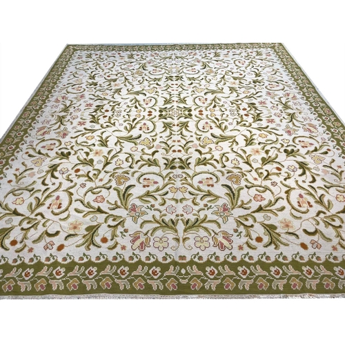 92 - PORTUGUESE NEEDLEPOINT CARPET, 335cm x 303cm.