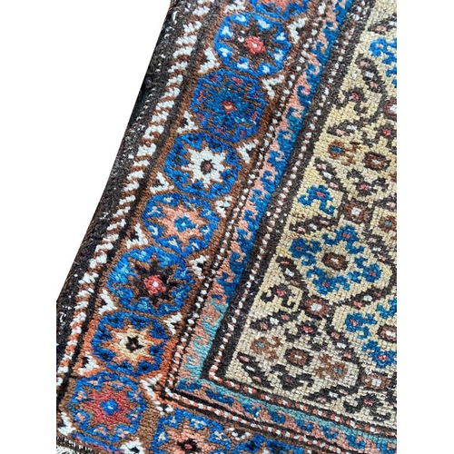 96 - ANTIQUE PERSIAN MALAYER RUNNER, 310cm x 89cm.