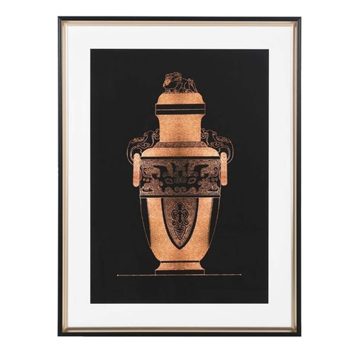 72 - STUDY OF A CLASSICAL URN, 106cm x 80cm, print, framed and glazed.