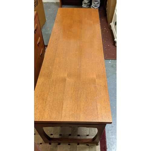 339 - G PLAN LOW TABLE, vintage 1960s English, 137cm x 46cm x 41cm.