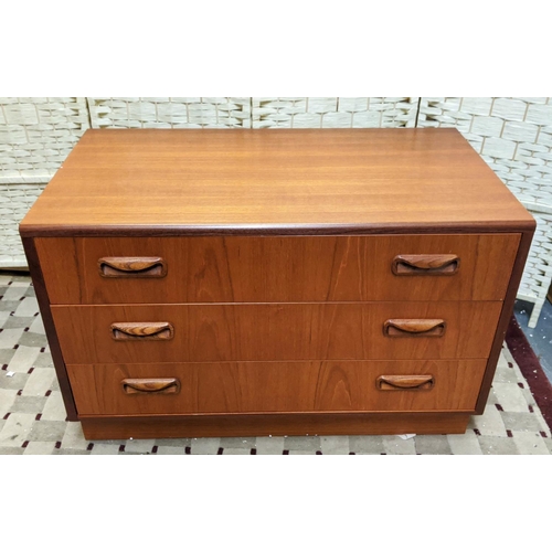 340 - G PLAN CHEST OF DRAWERS, 81cm x 46cm x 53cm, vintage 1960s English.