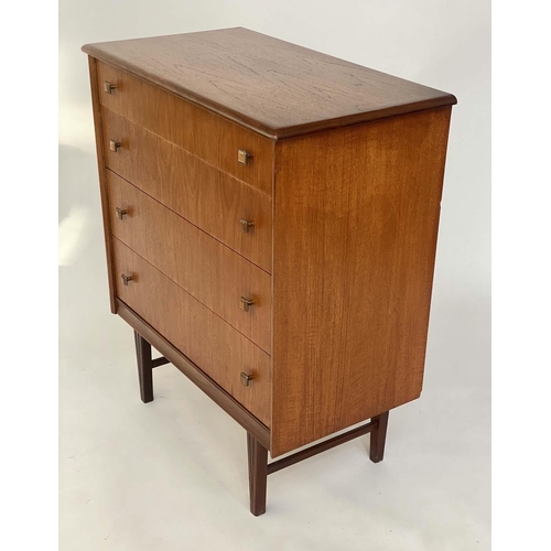 311 - HOMEWORTHY CHEST, 1970's teak with four long drawers, 76cm x 42cm x 90cm H.