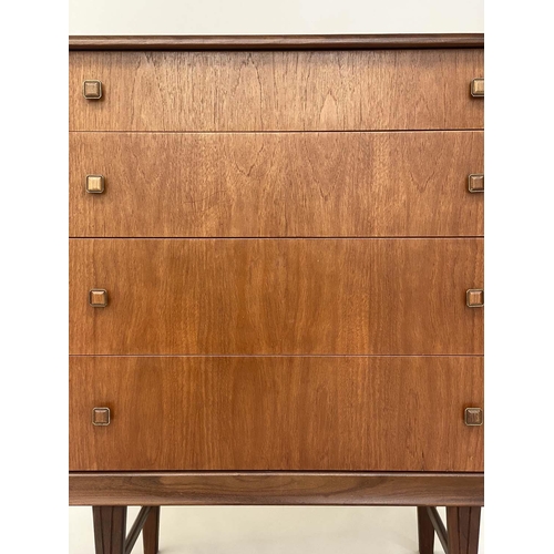 311 - HOMEWORTHY CHEST, 1970's teak with four long drawers, 76cm x 42cm x 90cm H.