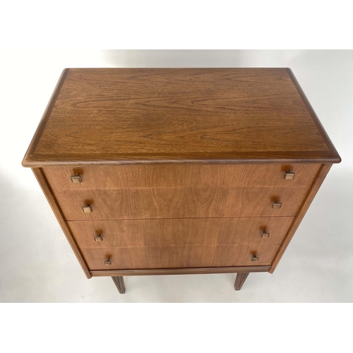 311 - HOMEWORTHY CHEST, 1970's teak with four long drawers, 76cm x 42cm x 90cm H.