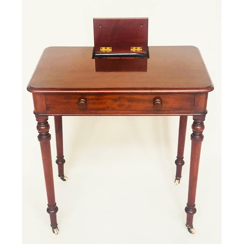 146 - CHAMBER WRITING TABLE, 69cm W x 45cm D x 74cm H, early 19th century mahogany, in the manner of Gillo... 