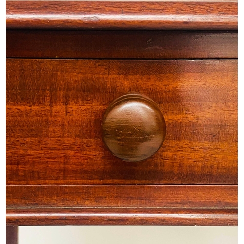 146 - CHAMBER WRITING TABLE, 69cm W x 45cm D x 74cm H, early 19th century mahogany, in the manner of Gillo... 