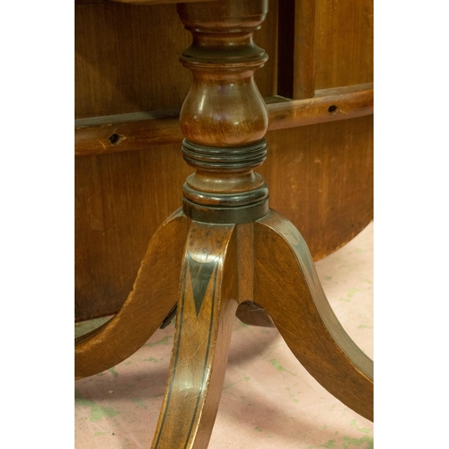 199 - BREAKFAST TABLE, 72cm H x 156cm x 107cm, Regency mahogany, rosewood and ebonised, circa 1815, with c... 