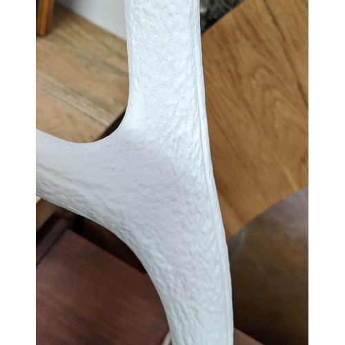 277 - ANTHONY REDMILE STYLE WHITE ANTLER TABLE LAMPS, 63cm H x 28cm x 28cm.