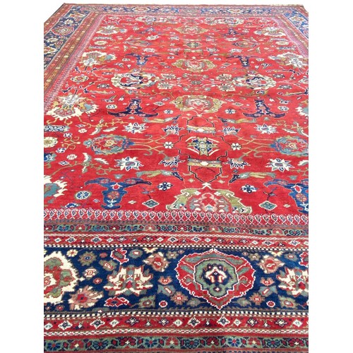 120 - TURKISH OUSHAK CARPET, 390cm x 310cm.