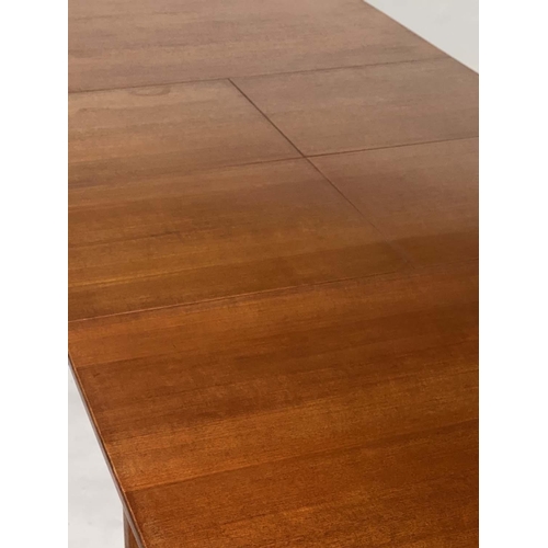 353 - MCINTOSH EXTENDING DINING TABLE, 1970's teak rounded rectangular with two integral foldout leaves la... 