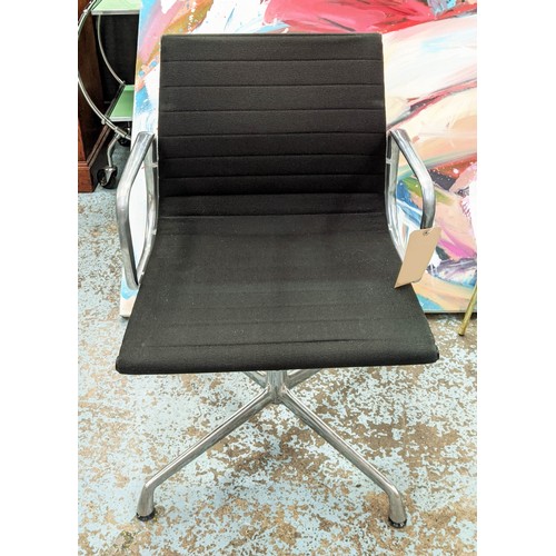 311 - AFTER CHARLES AND RAY EAMES ALUMINIUM GROUP STYLE CHAIR BY ICF, 85cm H.