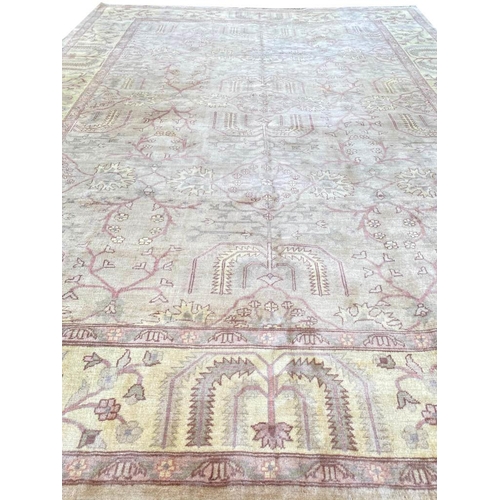 106 - FINE OUSHAK CYPRESS TREE DESIGN CARPET, 370cm x 275cm.